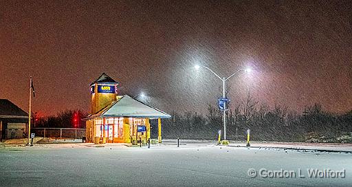 VIA Station At Night_P1010620-2.jpg - Photographed at Smiths Falls, Ontario, Canada.